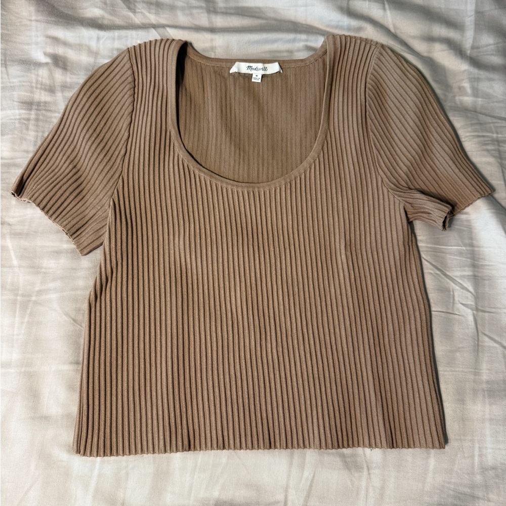 Madewell ottoman sweater tee in brown - Picture 2 of 4